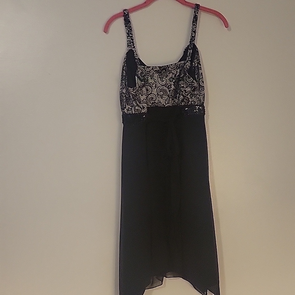 En Focus Studio Women's Black Luned Cocktail Dress, Size: 16W - Picture 4 of 8